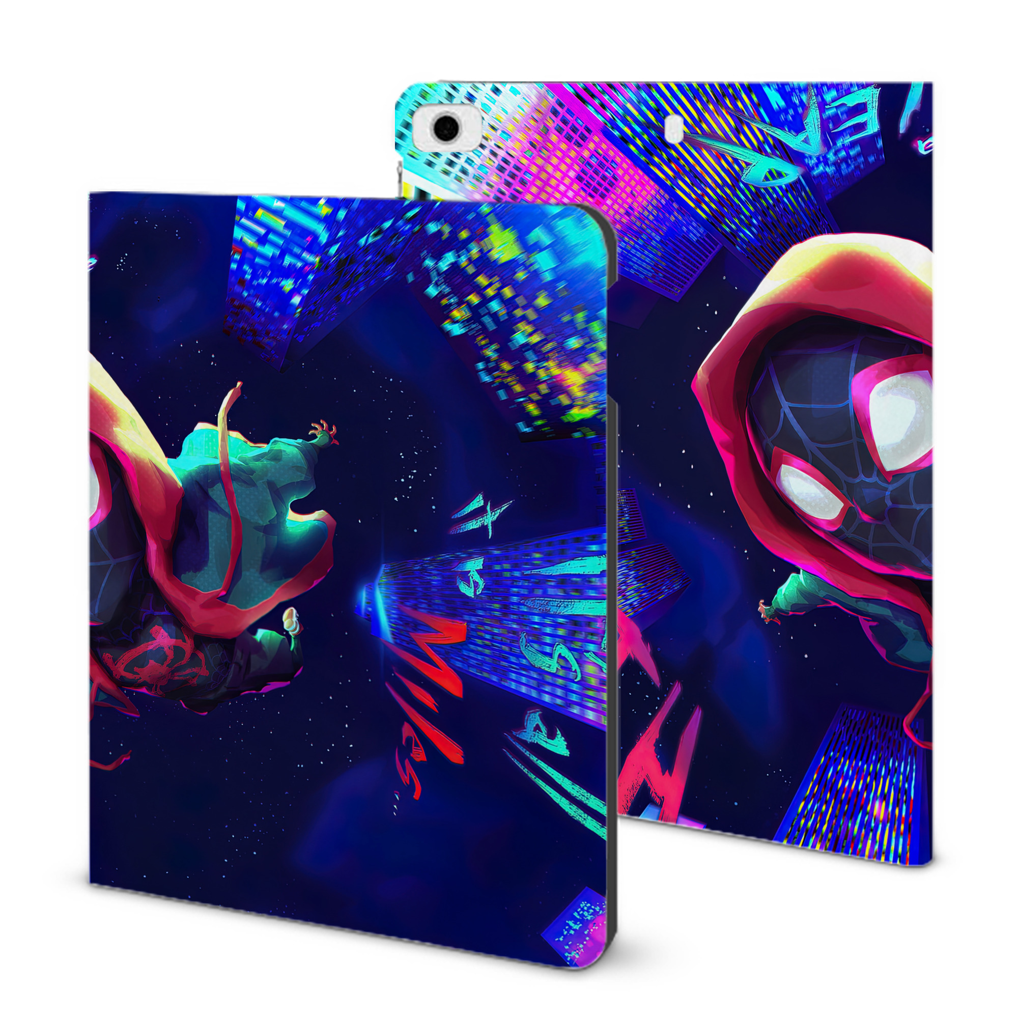 （画像用） Spider Man スパイダーマン IPad ケース ブック型 PUレザー TPU 耐衝撃 軽量 薄型 ペン収納なし 全面保護 IPad 各モデル対応
